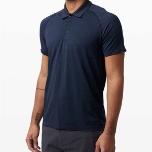 LULULEMON Men’s Metal Vent Tech Polo 2.0 Mens Small Mineral Blue / True Navy